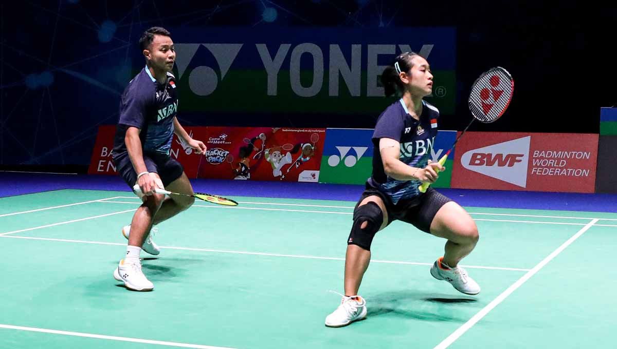 Aksi epic saat Rehan Naufal Kusharjanto/Lisa Ayu Kusumawati ngamuk di Orleans Masters 2023 sampai bikin wakil Amerika Serikat frustrasi lakukan aksi tak lazim. Copyright: © PBSI