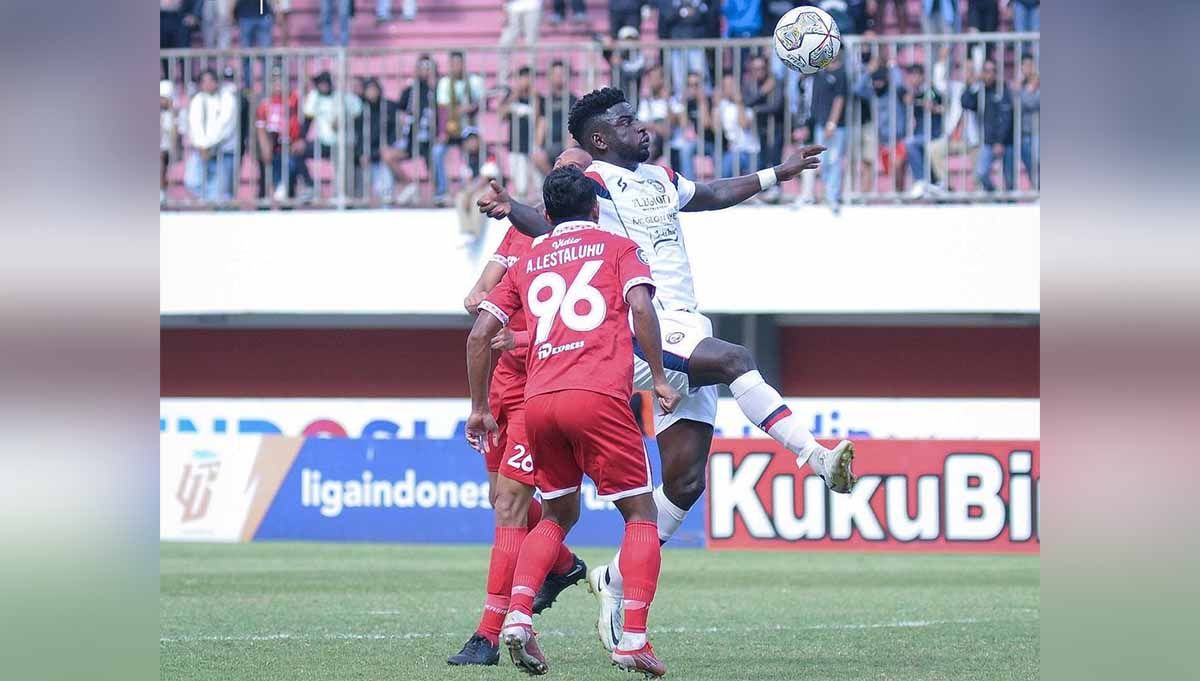 Pertandingan Liga 1 antara Persis Solo vs Arema FC di Stadion Maguwoharjo (Yogyakarta), Rabu (15/03/23). (Foto: Instagram@aremafcofficial) Copyright: © Instagram@aremafcofficial