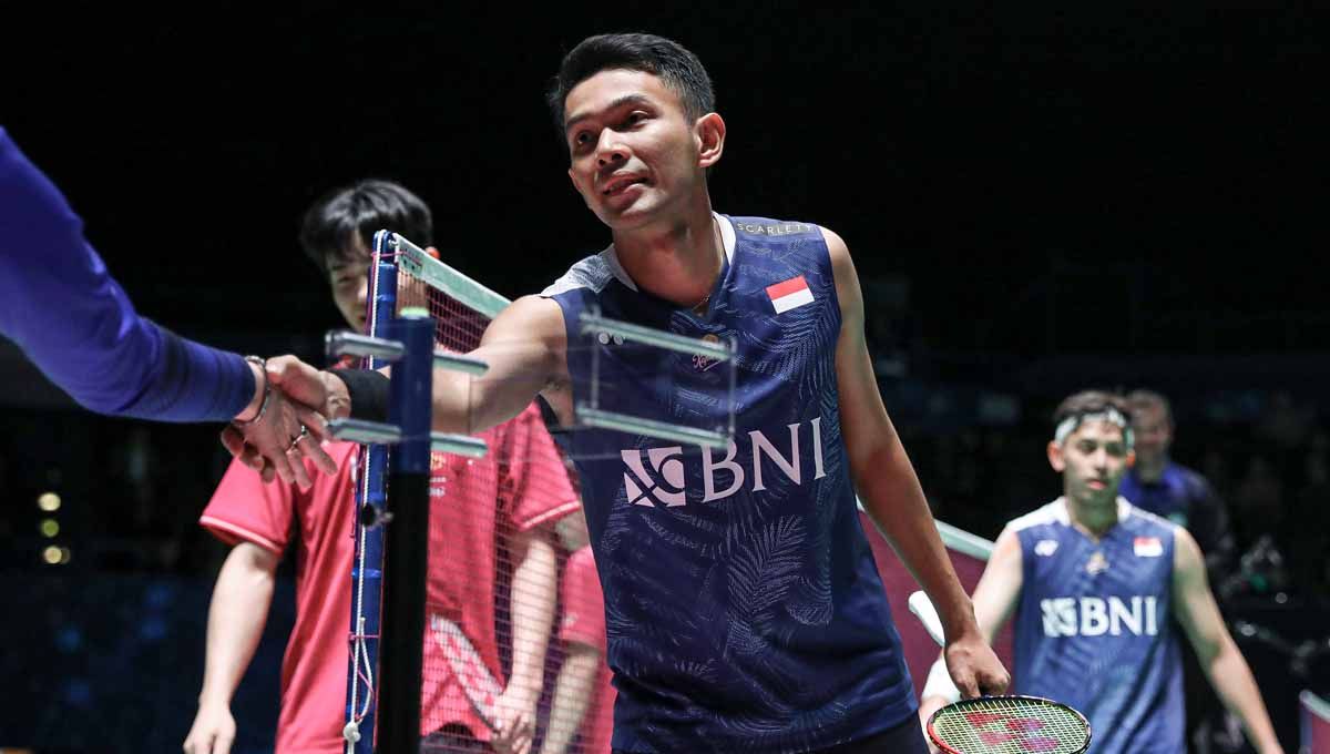 Pasangan ganda putra Indonesia Fajar Alfian/Muhammad Rian Ardianto di laga perdana All England. (Foto: PBSI) Copyright: © PBSI