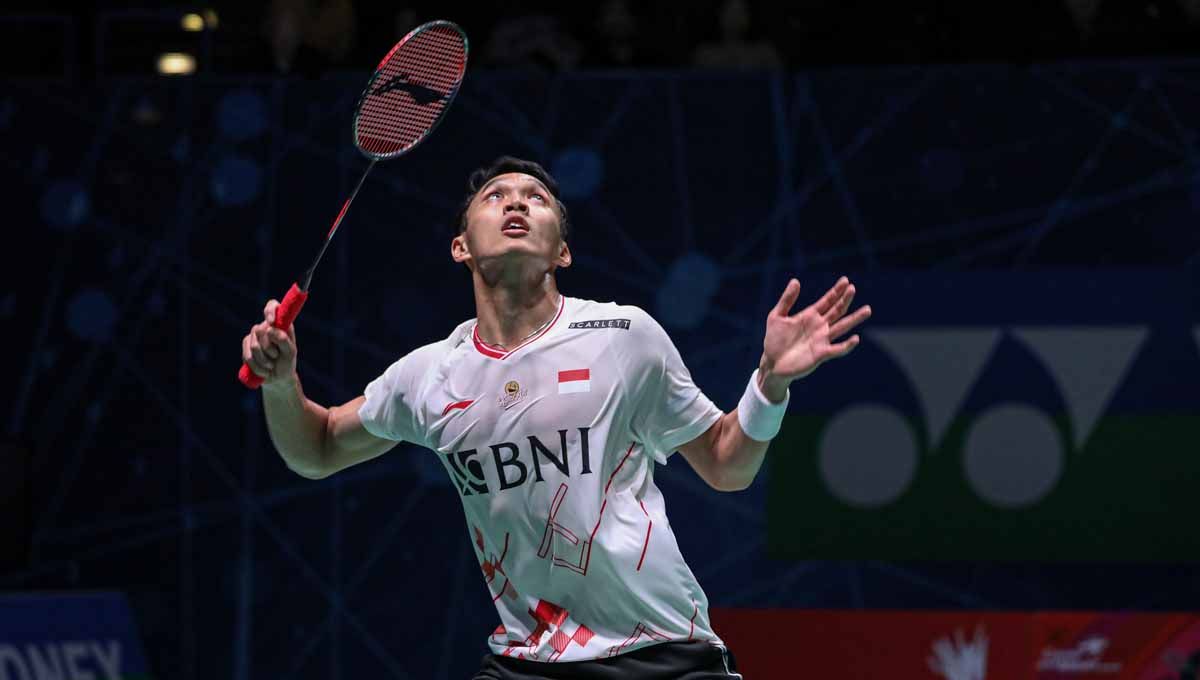 Tunggal putra Indonesia Jonatan Christie di laga perdana All England. (Foto: PBSI) Copyright: © PBSI