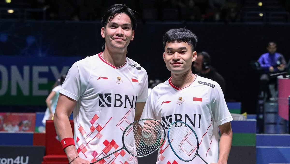 Hasil pertandingan Orleans Masters 2023 antara Leo Rolly Carnando/Daniel Marthin vs Boon Xin Yuan/Wong Tien Ci yang berhasil dimenangkan oleh ganda Indonesia. Copyright: © PBSI