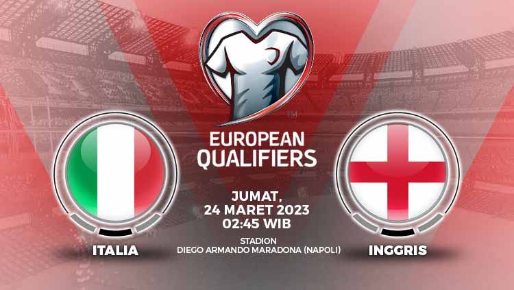 Prediksi pertandingan antara Italia vs Inggris (Kualifikasi Kejuaraan Eropa). Copyright: © Grafis: Yuhariyanti/Indosport