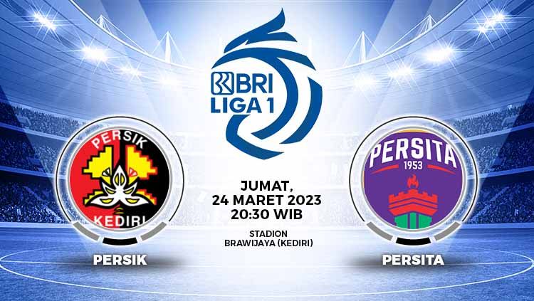 Prediksi pertandingan pekan ke-32 Liga 1 antara Persita Tangerang vs Persik Kediri, Jumat (24/03/23). Copyright: © Grafis: Yuhariyanto/INDOSPORT