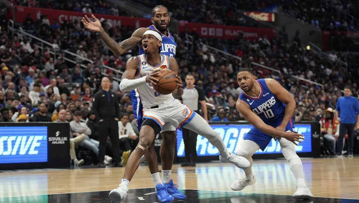 Pertandingan NBA antara Los Angeles Clippers vs Oklahoma City Thunder. (Foto: REUTERS/Kirby Lee) Copyright: © REUTERS/Kirby Lee