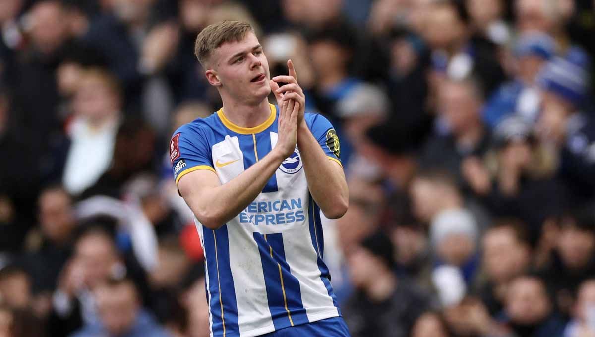 Pemain Brighton & Hove Albion, Evan Ferguson. Foto: REUTERS/Ian Walton. Copyright: © REUTERS/Ian Walton