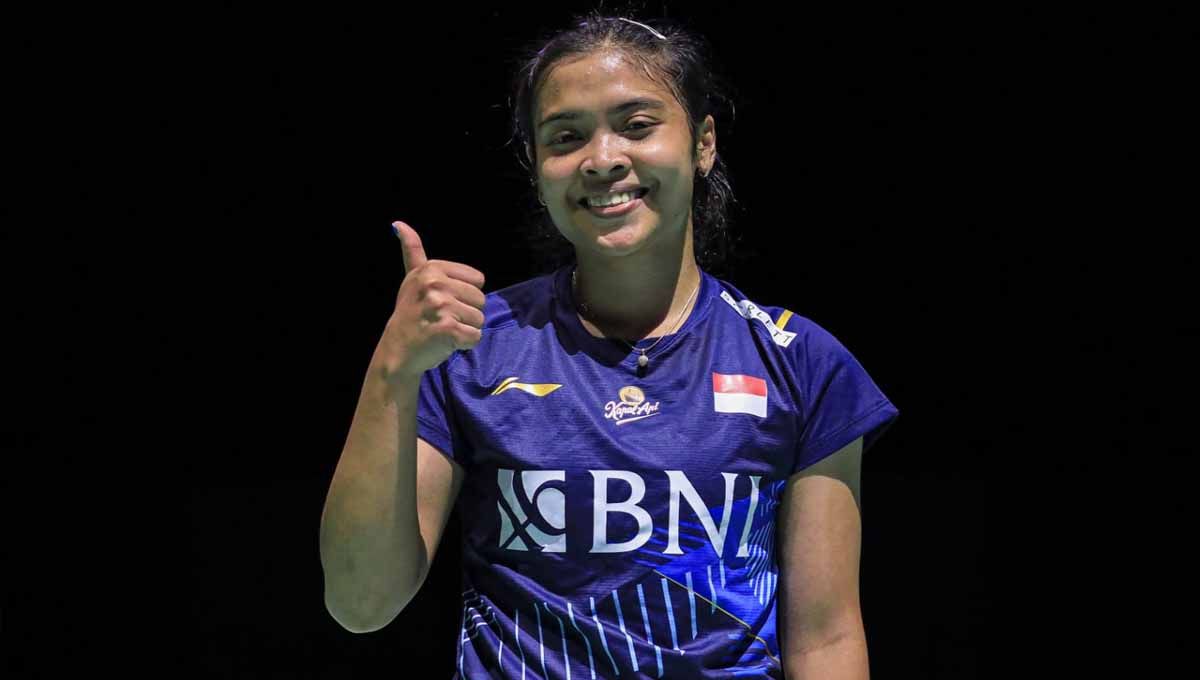 Gregoria Mariska Tunjung sukses mencatatkan rekor gila untuk tim bulutangkis Indonesia usai meraih gelar juara di Spain Masters 2023. Copyright: © PBSI