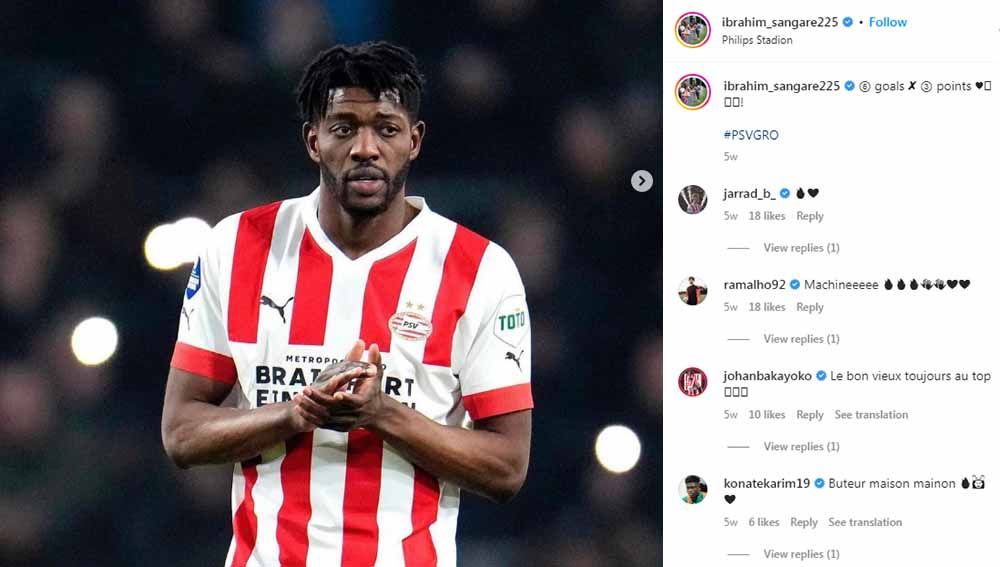 Gelandang PSV, Ibrahim Sangare, yang dikaitkan dengan Liverpool. Copyright: © Instagram@ibrahim_sangare225