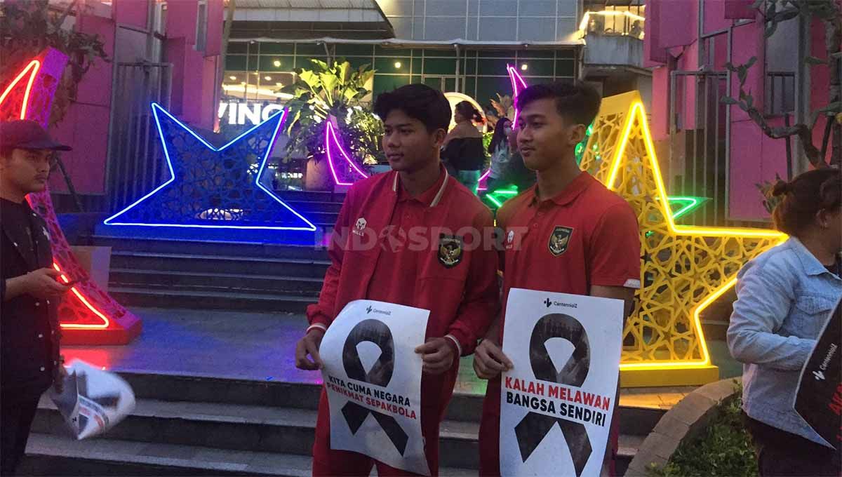 Arkhan Kaka dan Aditya Arya pemain Timnas U-20. Copyright: © Petrus Manus Da'Yerimon/INDOSPORT