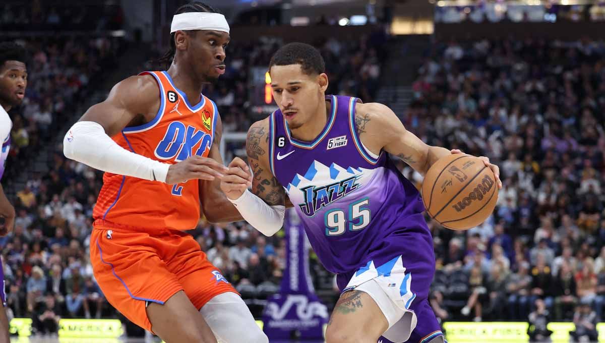 Pertandingan NBA antara Utah Jazz vs Oklahoma City Thunder. (Foto: REUTERS/Rob Gray) Copyright: © REUTERS/Rob Gray