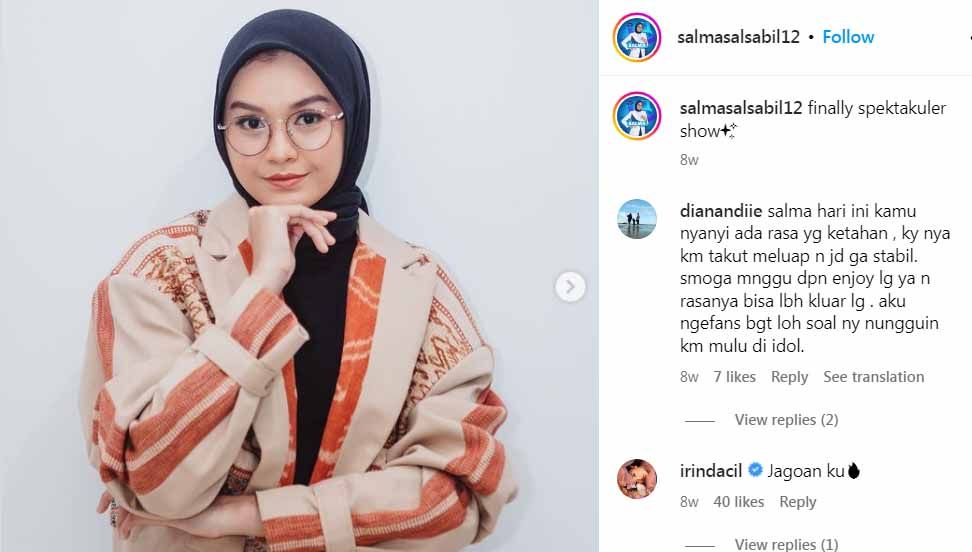 Salma Salsabil, pemenang Indonesian Idol 2023. (Foto: Instagram@salmasalsabil12) Copyright: © Instagram@salmasalsabil12