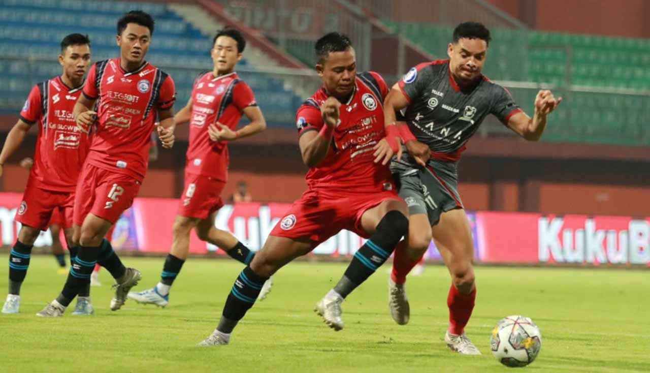 Laga Liga 1 antara Madura United vs Arema FC di Stadion Gelora Madura Ratu Pamelingan Stadium (Pamekasan), Jumat (07/04/23). (Foto: MO Madura United) Copyright: © MO Madura United