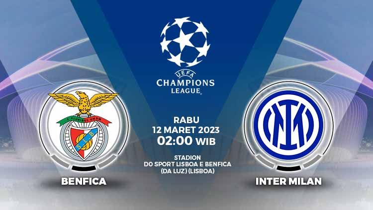 Prediksi pertandingan antara Benfica vs Inter Milan (Liga Champions). Copyright: © Grafis: Yuhariyanto/INDOSPORT