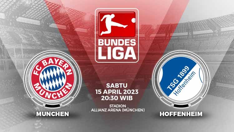 Prediksi pertandingan antara Bayern Munchen vs Hoffenheim (Liga Jerman), Sabtu (15/04/23). Copyright: © Grafis: Yuhariyanto/INDOSPORT