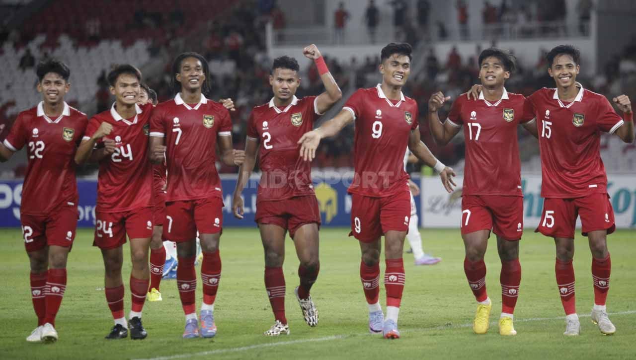 Laga Timnas Indonesia U-22 vs Lebanon dalam Laga Uji Coba, Jumat (14/05/23). Copyright: © Herry Ibrahim/INDOSPORT