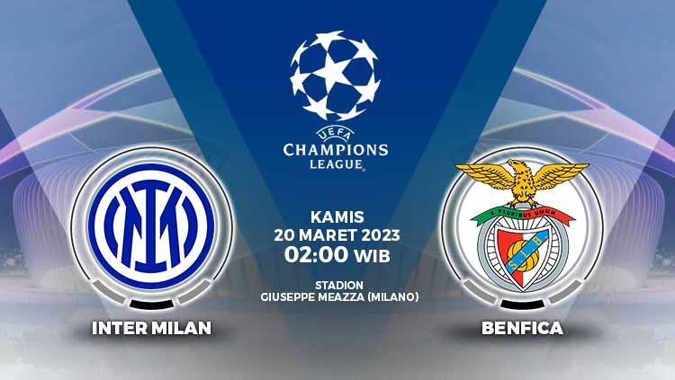 Prediksi pertandingan antara Inter Milan vs Benfica (Liga Champions). Copyright: © Grafis: Yuhariyanto/INDOSPORT