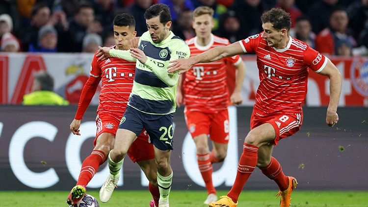 Laga Liga Champions antara Bayern Munchen vs Manchester City pada Kamis (20/04/2023) sajikan Die Roten yang ucapkan selamat tinggal pada ajang UCL. Copyright: © REUTERS/Heiko Becker
