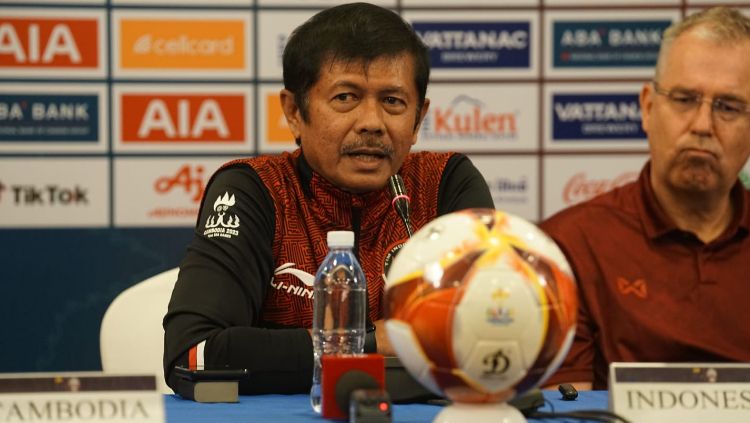 Prematch presconference para negara peserta grup A cabor sepak bola SEA Games 2023, Jumat (28/03/23). Timnas Indonesia U-22 akan berhadapan dengan Filipina di laga perdana pada Sabtu (29/03/23) malam.   Foto: PSSI Copyright: © PSSI