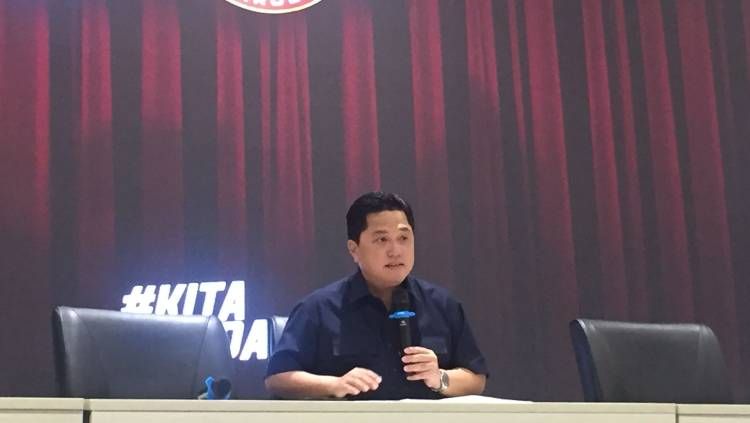 Ketua umum PSSI, Erick Thohir melayangkan permintaan ke PP GBK selaku pengelola Stadion Gelora Bung Karno agar venue tersebut disterilkan pada 16-20 Juni 2023. Copyright: © Petrus Manus Da' Yerimon/Indosport.com