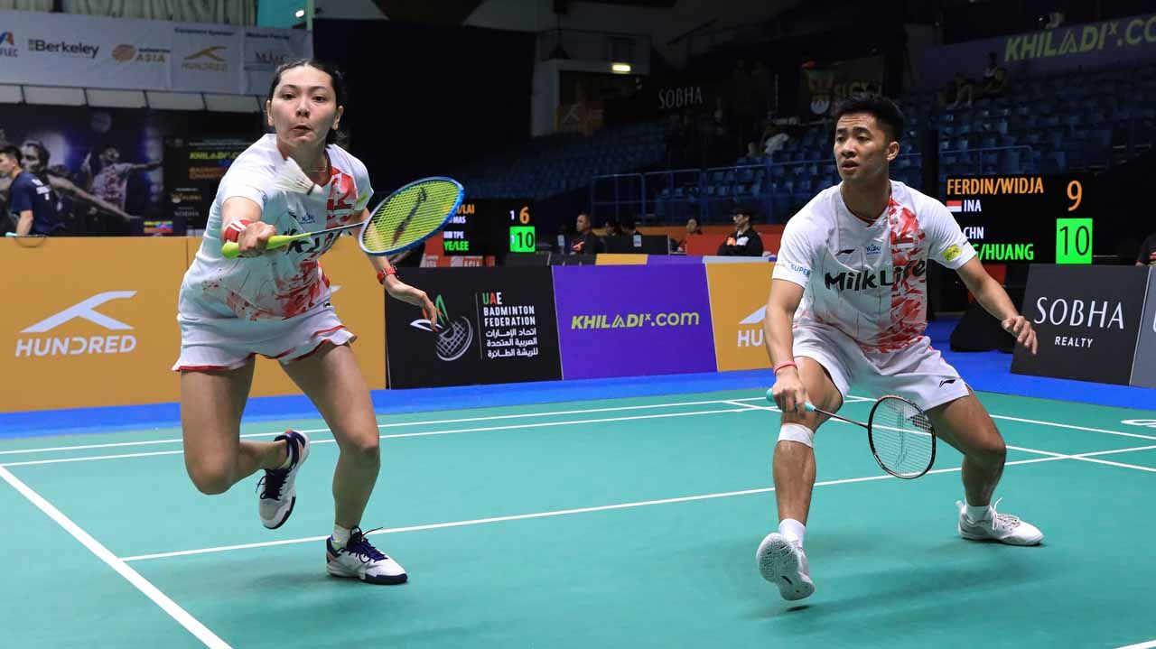 Ganda campuran Indonesia, Dejan Ferdinansyah/Gloria Emanuelle Widjaja di Badminton Asia Championships 2023. (Foto: PBSI) Copyright: © PBSI