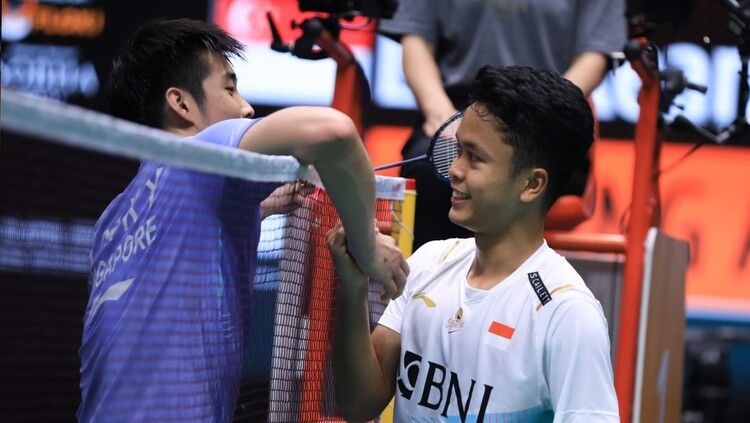 Pujian media Singapura untuk Anthony Ginting yang baru mengalahkan Loh Kean Yew di final Badminton Asia Championships 2023 (BAC 2023). Copyright: © Humas PP PBSI
