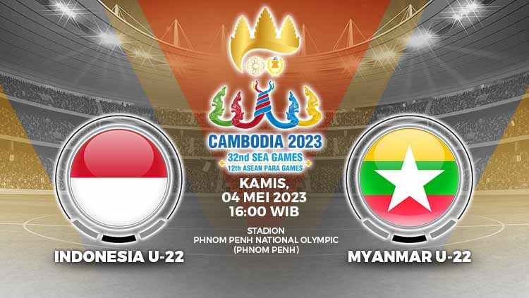 Link live streaming sepak bola SEA Games 2023 yang mempertemukan Timnas Indonesia U-22 vs Myanmar pada Kamis (04/05/23) mulai pukul 16.00 WIB. Copyright: © Grafis: Yuhariyanto/INDOSPORT