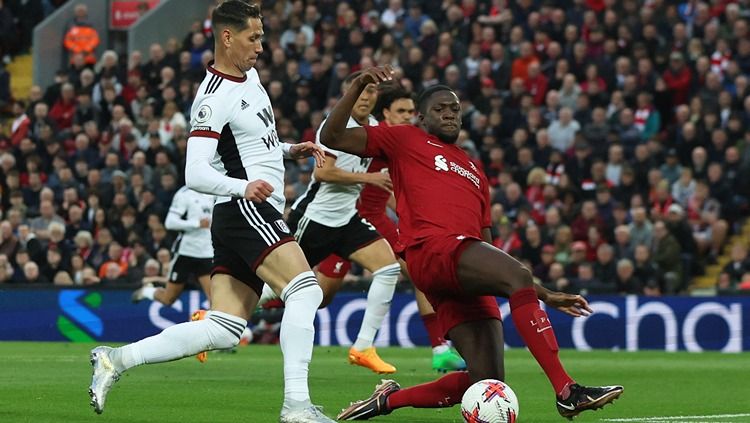Hasil Liga Inggris 2023-2024 antara Liverpool vs Fulham yang berlangsung di Anfield Stadium, Minggu (03/12/23), berakhir dengan skor 4-3. (Foto: REUTERS/Phil Noble) Copyright: © REUTERS/Phil Noble