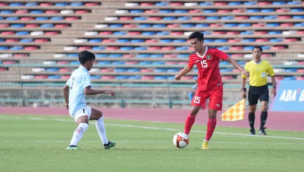 Laga antara Timnas Indonesia U-22 vs Myanmar U-22 pada SEA Games 2023 di Stadion Phnom Penh National Olympic, Kamis (04/05/23). (Foto: PSSI) Copyright: © PSSI