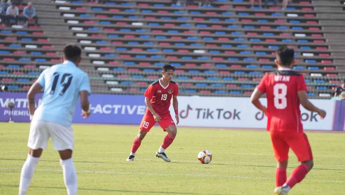 Laga antara Timnas Indonesia U-22 vs Myanmar U-22 pada SEA Games 2023 di Stadion Phnom Penh National Olympic, Kamis (04/05/23). (Foto: PSSI) Copyright: © PSSI