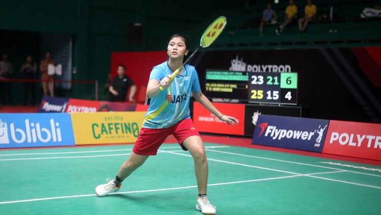 Talitha Ramadhani Wiryawan, pemain PB Jaya Raya di Polytron Superliga Junior 2023. (Foto: Megapro) Copyright: © Megapro