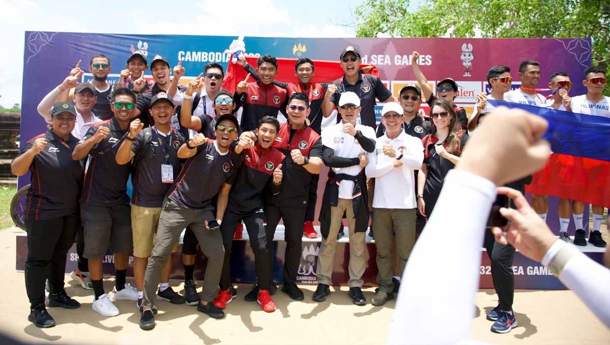 Timnas Balap Sepeda Indonesia di SEA Games 2023 Kamboja. (Foto: PB ISSI/Nick Hano) Copyright: © PB ISSI/Nick Hano