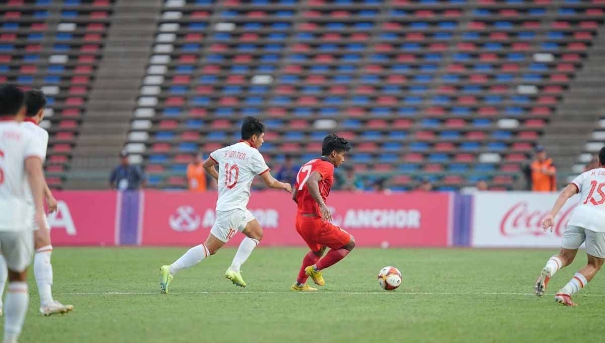 Laga Timnas Indonesia U-22 vs Vietnam pada partai semifinal SEA Games 2023. (Foto: CdM Indonesia SG 2023) Copyright: © CdM Indonesia SG 2023