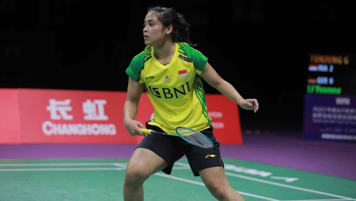 Tunggal putri Indonesia, Gregoria Mariska Tunjung di Piala Sudirman 2023. (Foto: PBSI) Copyright: © PBSI