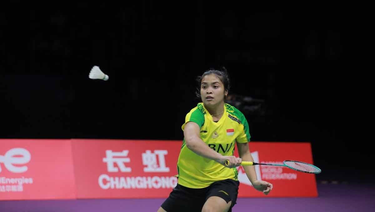 Tunggal putri Indonesia, Gregoria Mariska Tunjung di Piala Sudirman 2023. (Foto: PBSI) Copyright: © PBSI