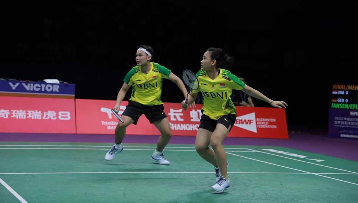 Langkah Rinov Rivaldy/Pitha Haningtyas Mentari harus terhenti di perempat final Malaysia Masters 2023 seusai kalah dari Seo Seung-jae/Chae Yu-jung. Copyright: © PBSI