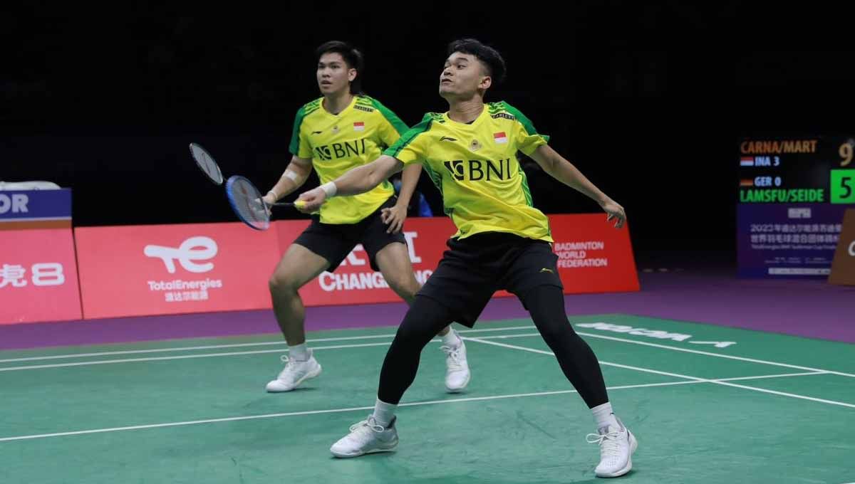 Pasangan ganda putra Indonesia, Leo Rolly Carnando/Daniel Marthin. (Foto: PBSI) Copyright: © PBSI