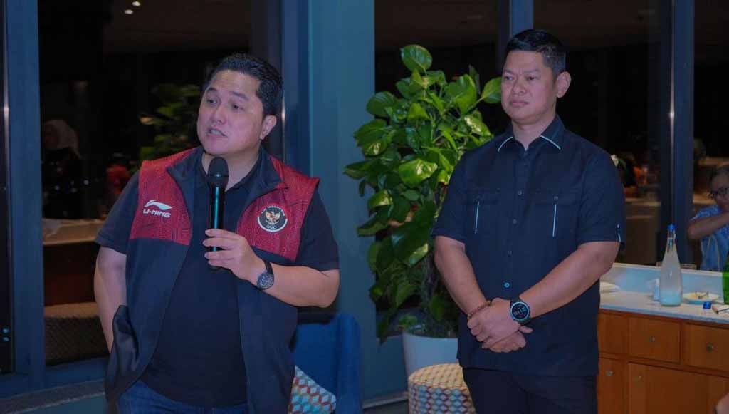 Ketua Umum PSSI,  Erick Thohir, dan Ketua NOC Indonesia,  Raja Sapta Oktohari. (Foto: NOC Indonesia) Copyright: © NOC Indonesia