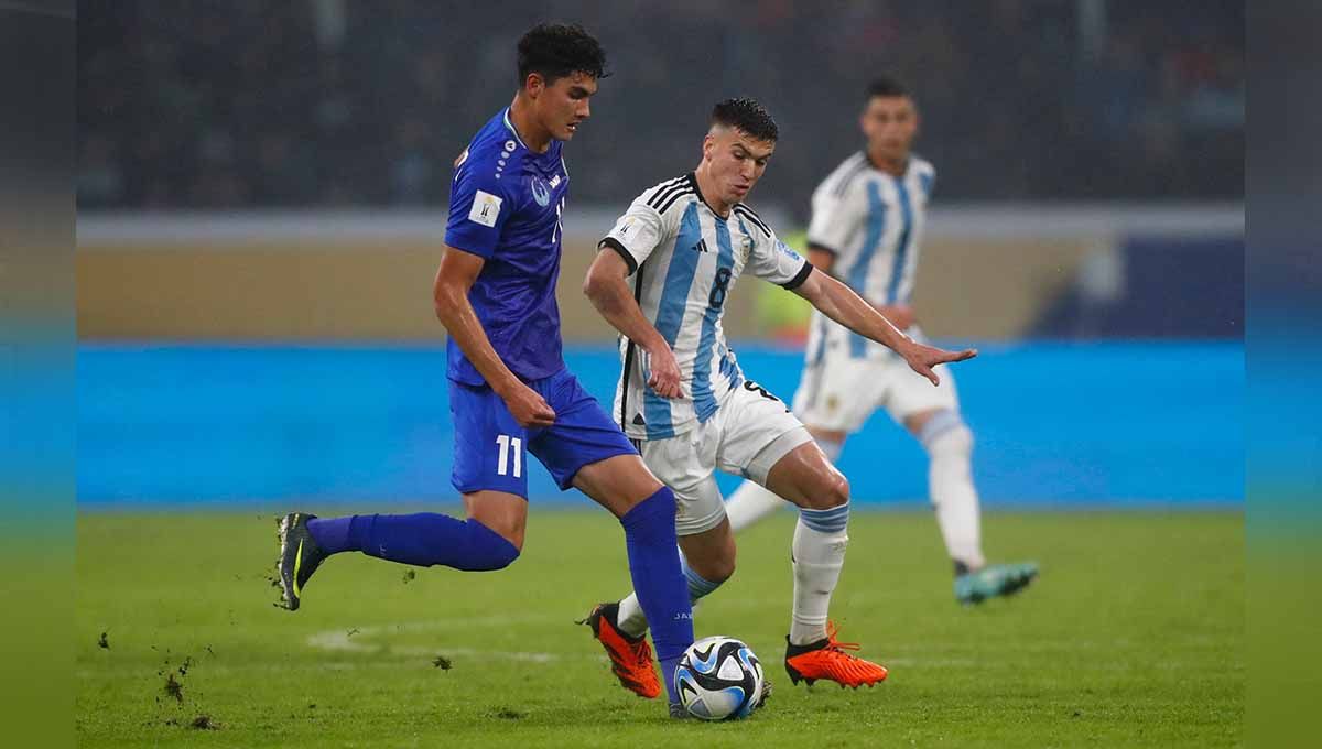 Laga antara Argentina vs Uzbekistan di Piala Dunia U-20. (Foto: REUTERS/Agustin Marcarian) Copyright: © REUTERS/Agustin Marcarian