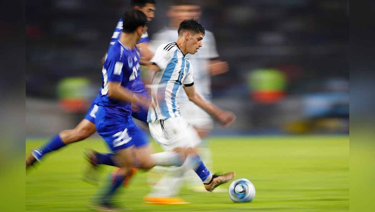 Laga antara Argentina vs Uzbekistan di Piala Dunia U-20. (Foto: REUTERS/Agustin Marcarian) Copyright: © REUTERS/Agustin Marcarian