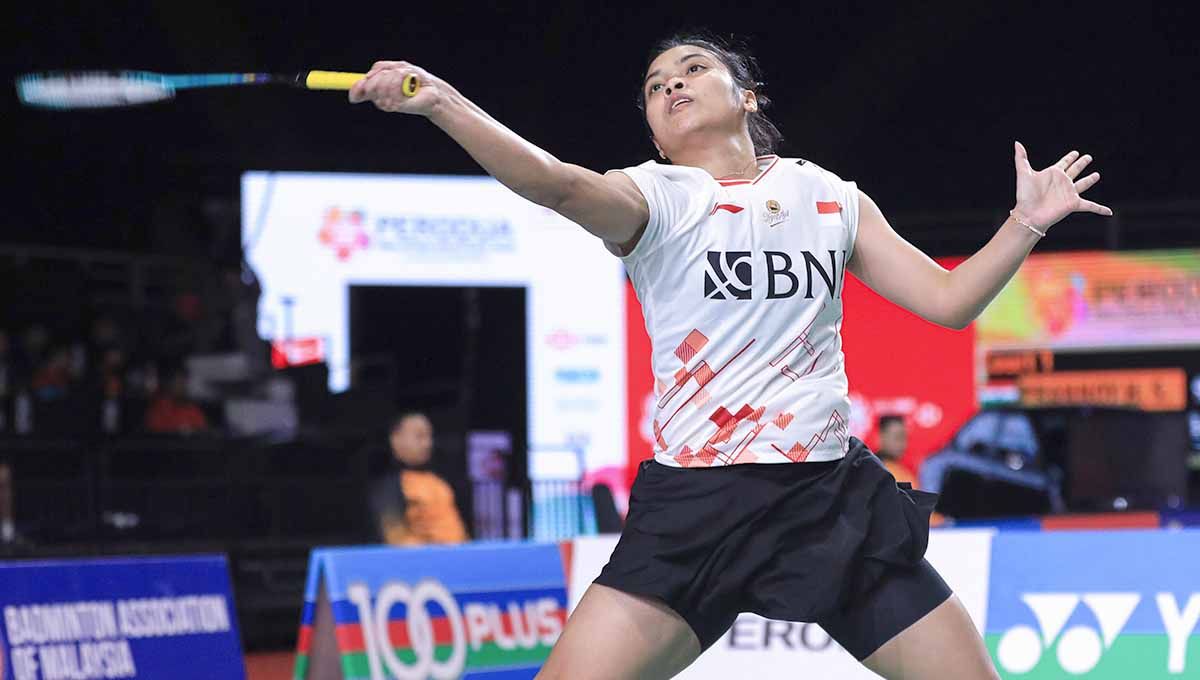 Hasil final Malaysia Masters 2023 antara Gregoria Mariska vs Akane Yamaguchi, Minggu (28/5/23), dimenangkan tunggal putri Indonesia. Sejarah baru terukir! Copyright: © PBSI