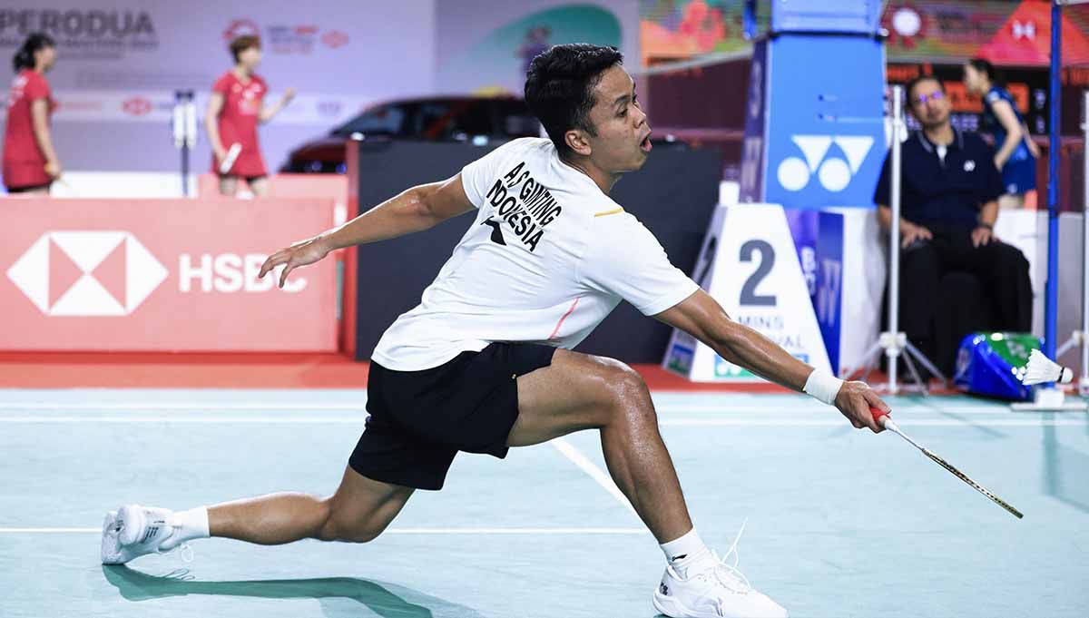 Tunggal putra Indonesia, Anthony Sinisuka Ginting di Malaysia Master 2023. (Foto: PBSI) Copyright: © PBSI