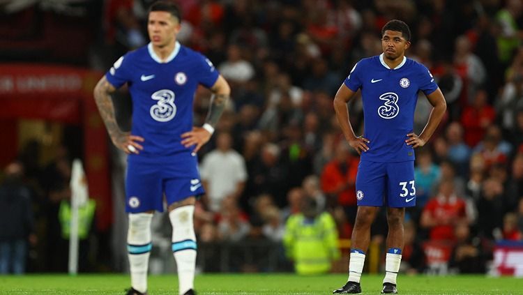 Enzo Fernandez dan Wesley Fofana di laga Manchester United vs Chelsea (26/05/23). (Foto: REUTERS/Molly Darlington) Copyright: © REUTERS/Molly Darlington