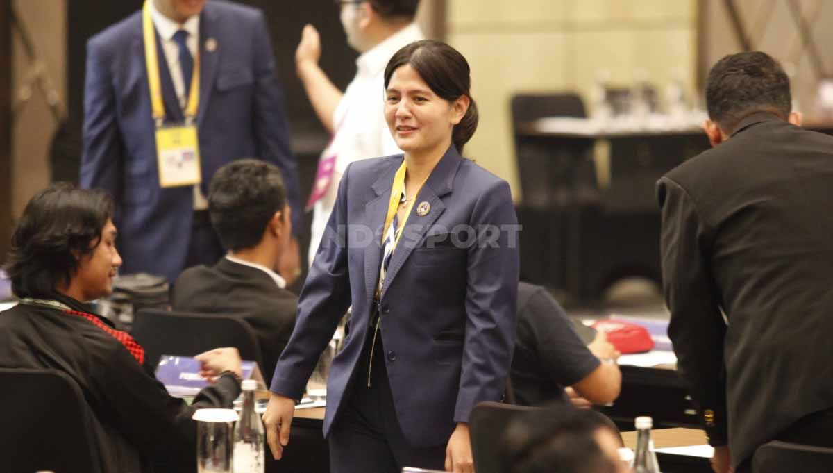 Waketum PSSI 2 Ratu Tisha pada Kongres Biasa PSSI 2023 di Hotel Incontinental, Jakarta, Minggu (28/05/23). Copyright: © Herry Ibrahim/INDOSPORT