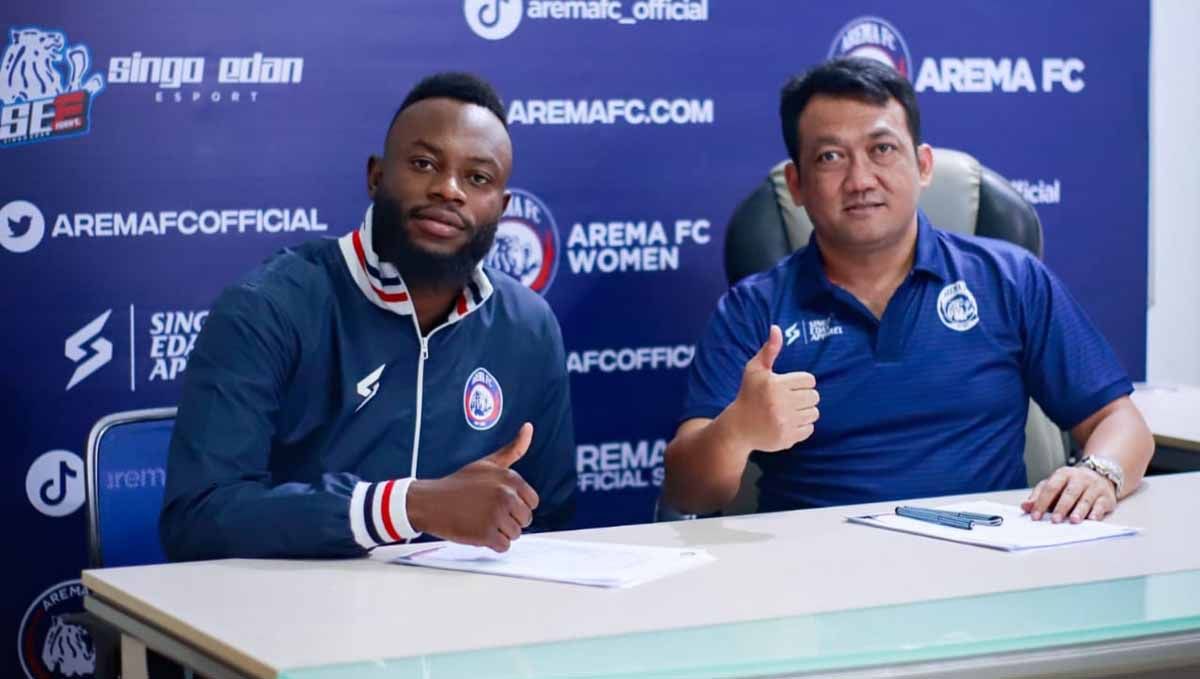 Arema FC telah mengubah proyeksi tim dengan memastikan untuk memaksimalkan kuota pemain asing untuk mengarungi kompetisi Liga 1 Indonesia 2023/2024. Copyright: © MO Arema FC