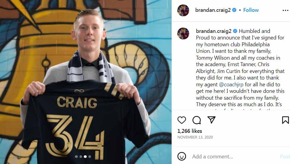 Brandan Craig, pemain U-20 yang bisa merapat ke Liverpool. Foto: Instagram@brandan.craig2. Copyright: © Instagram@brandan.craig2