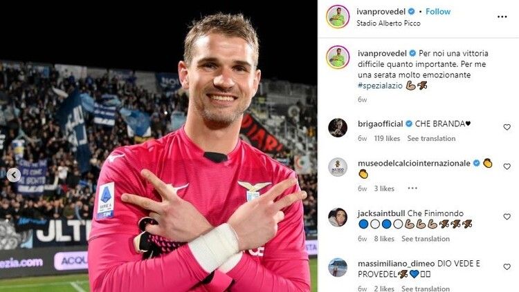Nama Ivan Provedel jadi buah bibir usai menjadi pahlawan Lazio di matchday pertama fase grup Liga Champions 2023/2024. (Foto: Instagram @ivanprovedel) Copyright: © Instagram @ivanprovedel