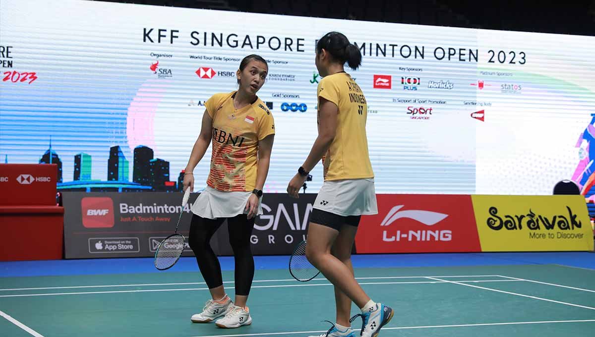 Pasangan ganda putri Indonesia, Febriana Dwipuji Kusuma/Amalia Cahaya Pratiwi lolos ke semifinal Taipei Open 2023. (Foto: PBSI) Copyright: © PBSI