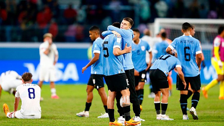 Skuad Uruguay U-20 lolos ke final Piala Dunia U-20 2023. Copyright: © REUTERS/Matias Baglietto
