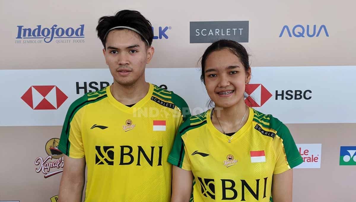 Pasangan ganda campuran Indonesia, Adnan Maulana/Nita Violina Marwah. Copyright: © Ammara Marthiara/INDOSPORT