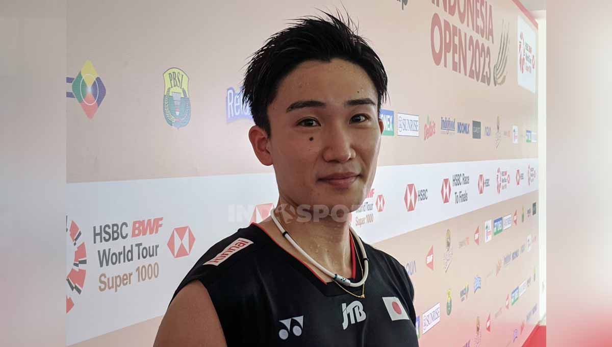 Skuat Jepang akan menurunkan pebulutangkis andalannya, namun kali ini tanpa Kento Momota di Kejuaraan Dunia Bulutangkis 2023. Copyright: © Ammara Marthiara/INDOSPORT