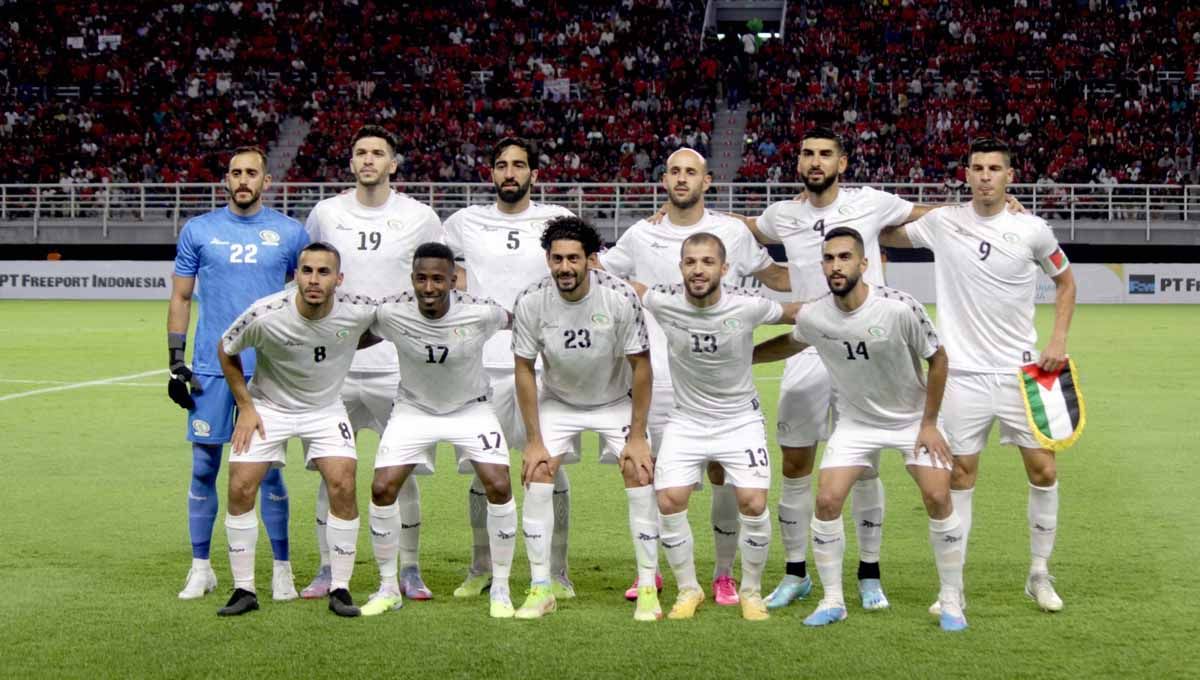 Pertandingan Timnas Indonesia vs Palestina di Stadion Gelora Bung Tomo, Rabu (14/06/23). Copyright: © Fitra Herdian/INDOSPORT